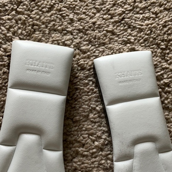 KHAITE White Ruched Slide Sandals - Picture 4 of 4